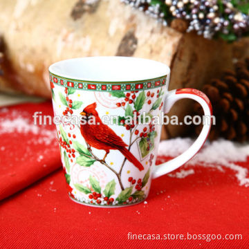 13OZ Fine White Porcelain Christmas Themed Mug